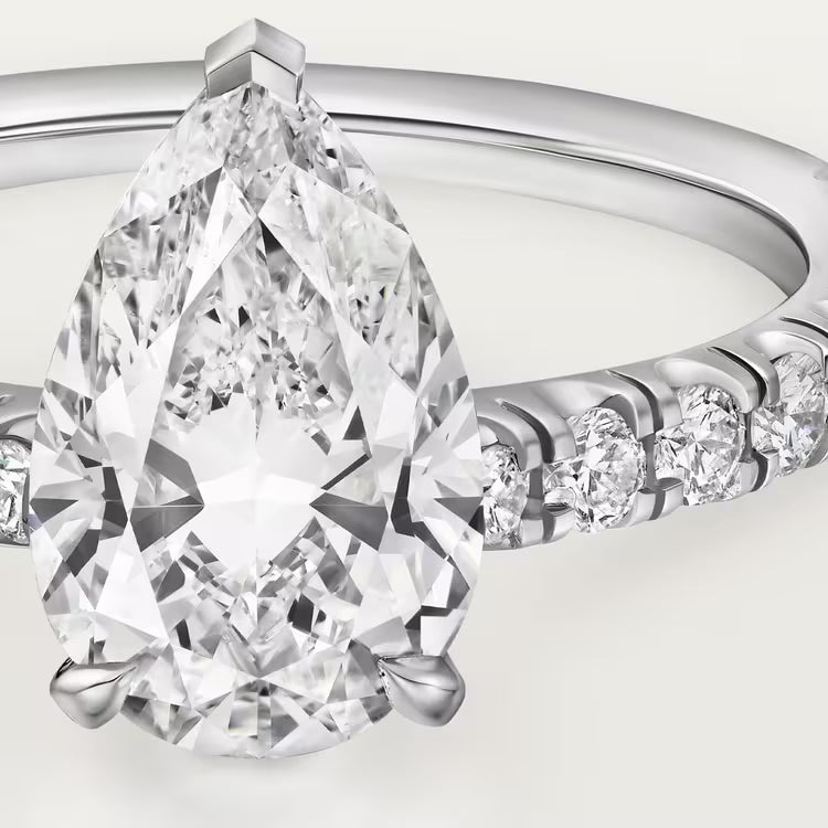 Victorian Pear Diamond Ring